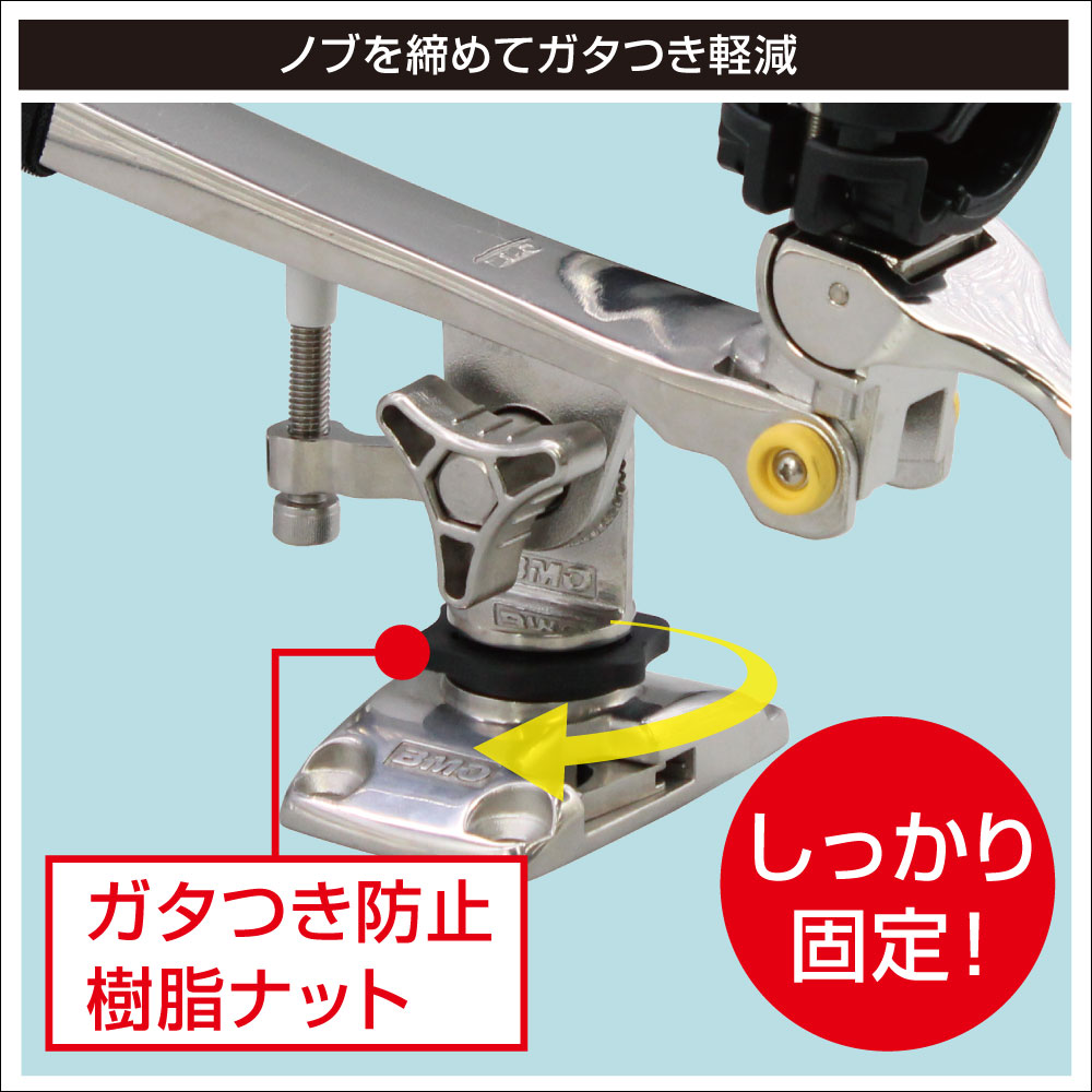 ノブを締めてガタつき軽減